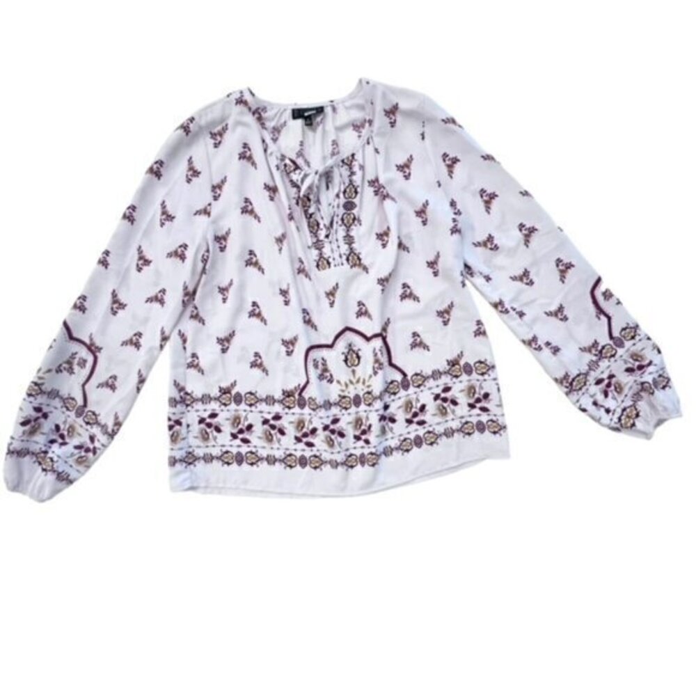Bobeau Women's Boho Peasant Floral Blouse Top Sizes Small COTTAGECORE‎